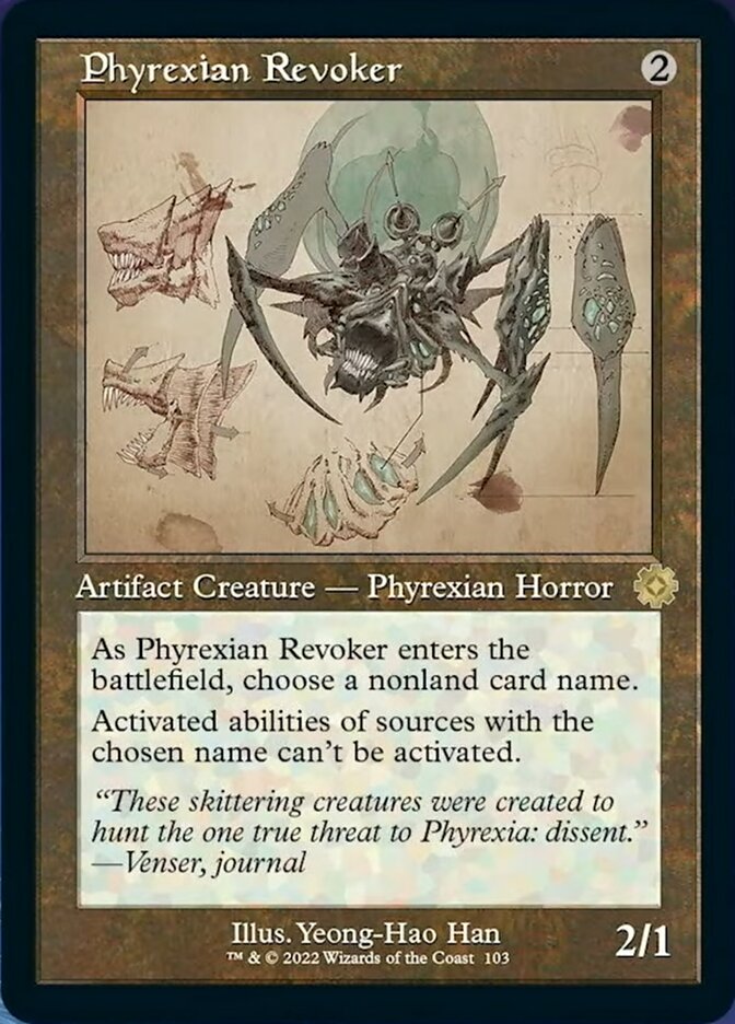 Phyrexian Revoker (Retro Schematic) [The Brothers' War Retro Artifacts] | Mega City Incorporated