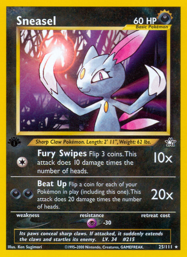 Sneasel (25/111) [Neo Genesis 1st Edition] | Mega City Incorporated