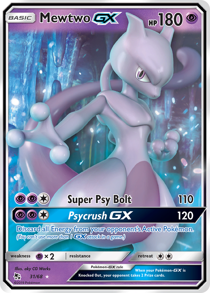 Mewtwo GX (31/68) [Sun & Moon: Hidden Fates] | Mega City Incorporated