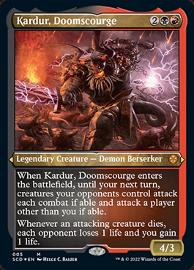 Kardur, Doomscourge (Foil Etched) [Starter Commander Decks] | Mega City Incorporated