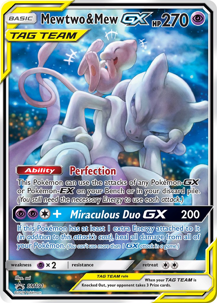 Mewtwo & Mew GX (SM191) [Sun & Moon: Black Star Promos] | Mega City Incorporated