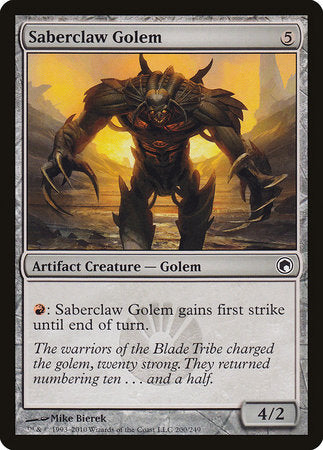 Saberclaw Golem [Scars of Mirrodin] | Mega City Incorporated