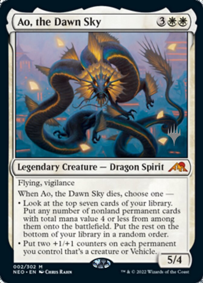 Ao, the Dawn Sky (Promo Pack) [Kamigawa: Neon Dynasty Promos] | Mega City Incorporated