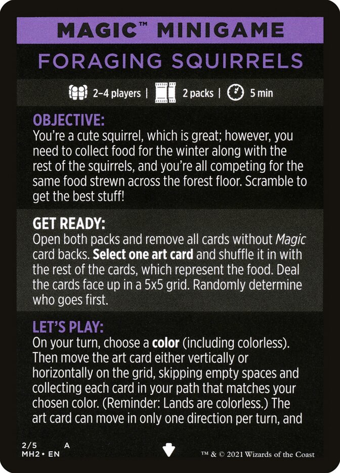 Foraging Squirrels (Magic Minigame) [Modern Horizons 2 Minigame] | Mega City Incorporated