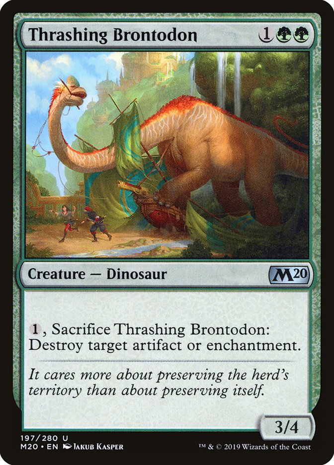 Thrashing Brontodon [Core Set 2020] | Mega City Incorporated