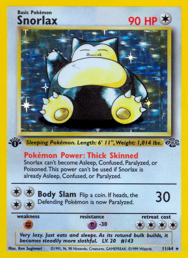 Snorlax (11/64) [Jungle 1st Edition] | Mega City Incorporated