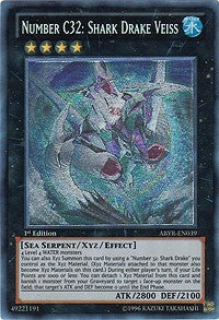 Number C32: Shark Drake Veiss (UTR) [ABYR-EN039] Ultimate Rare | Mega City Incorporated