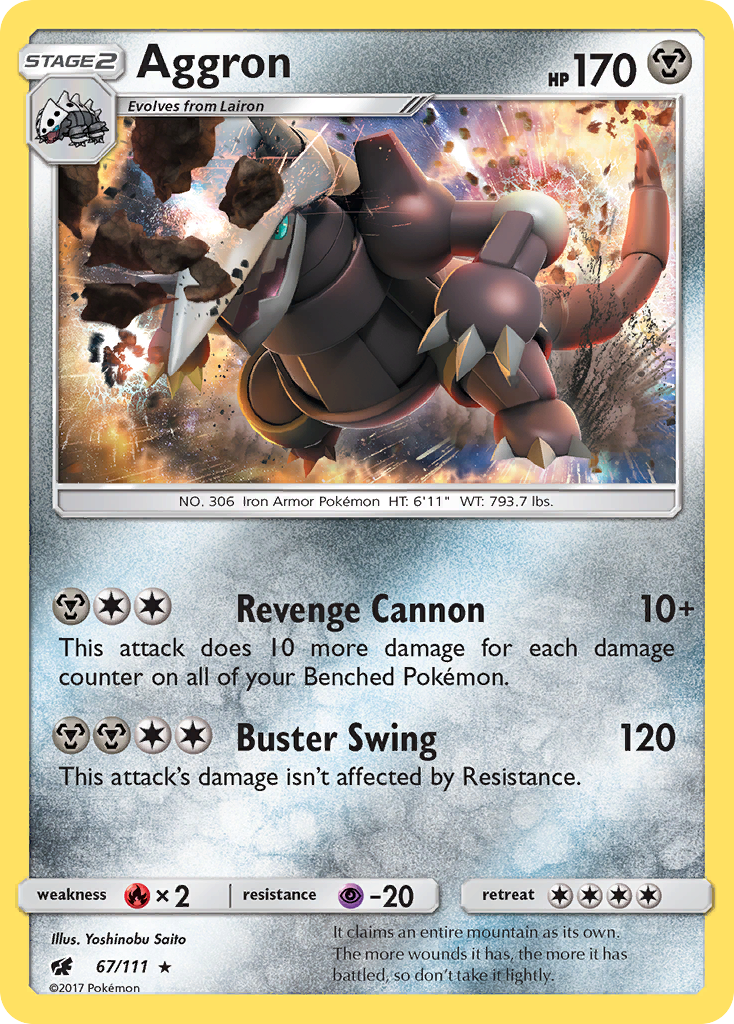 Aggron (67/111) [Sun & Moon: Crimson Invasion] | Mega City Incorporated