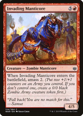 Invading Manticore [War of the Spark] | Mega City Incorporated