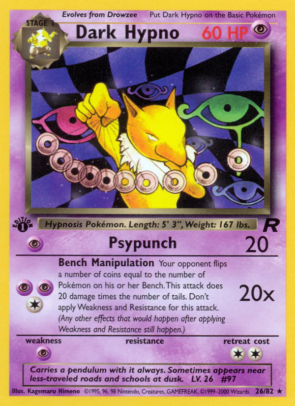 Dark Hypno (26/82) [Team Rocket 1st Edition] | Mega City Incorporated