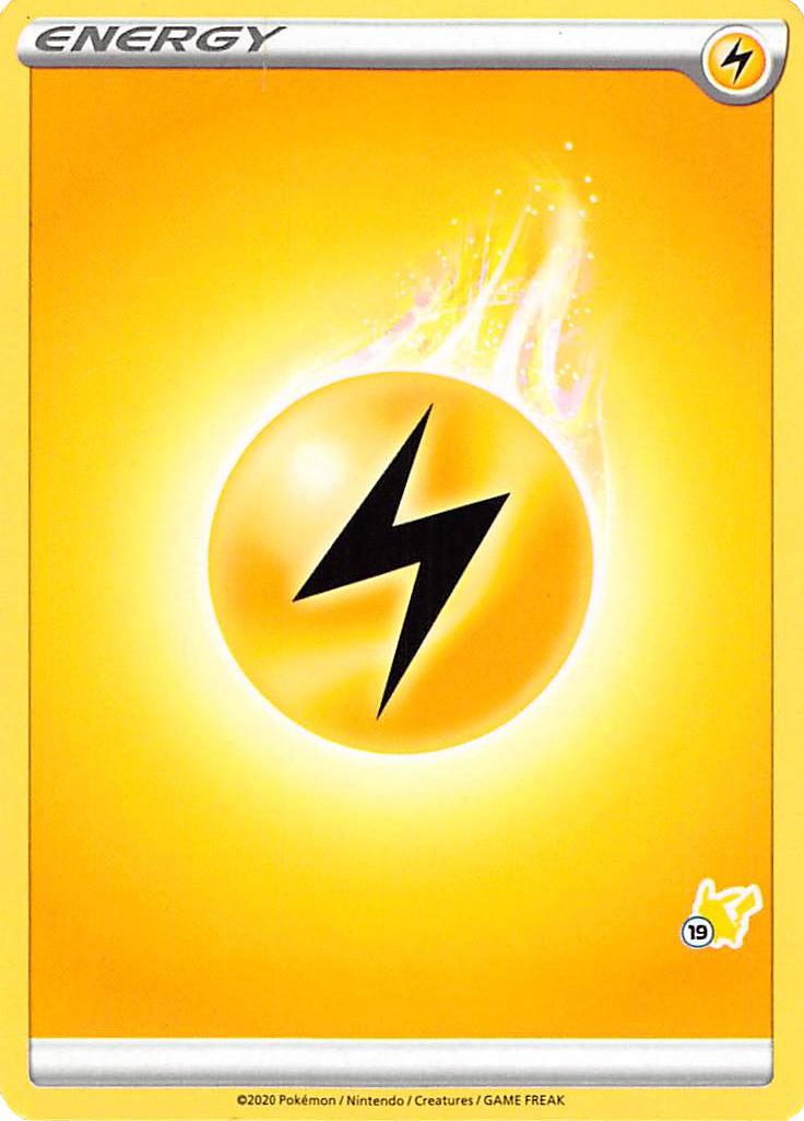 Lightning Energy (Pikachu Stamp #19) [Battle Academy 2022] | Mega City Incorporated