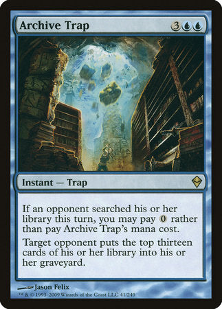 Archive Trap [Zendikar] | Mega City Incorporated