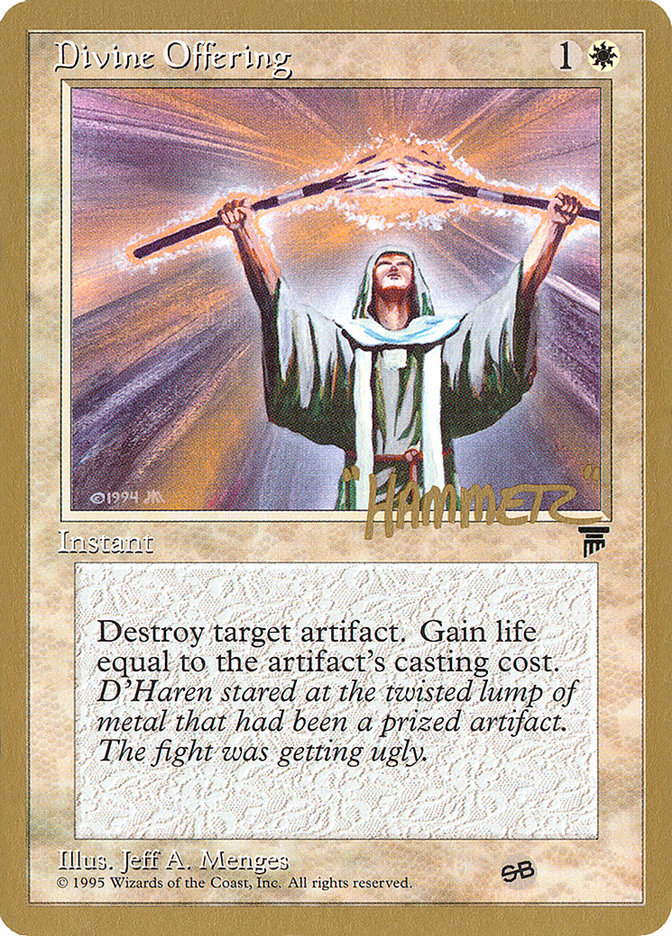 Divine Offering (Shawn "Hammer" Regnier) (SB) [Pro Tour Collector Set] | Mega City Incorporated