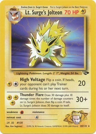 Lt. Surge's Jolteon (28/132) [Gym Challenge Unlimited] | Mega City Incorporated