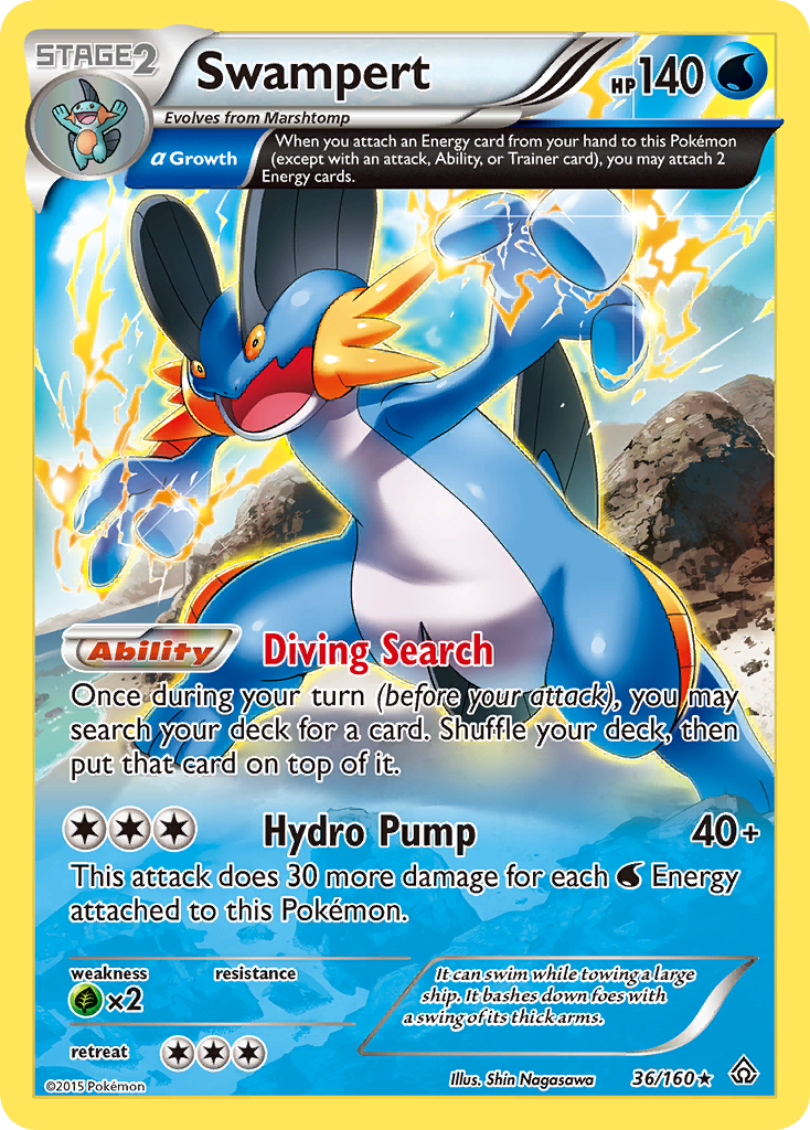Swampert (36/160) [XY: Primal Clash] | Mega City Incorporated
