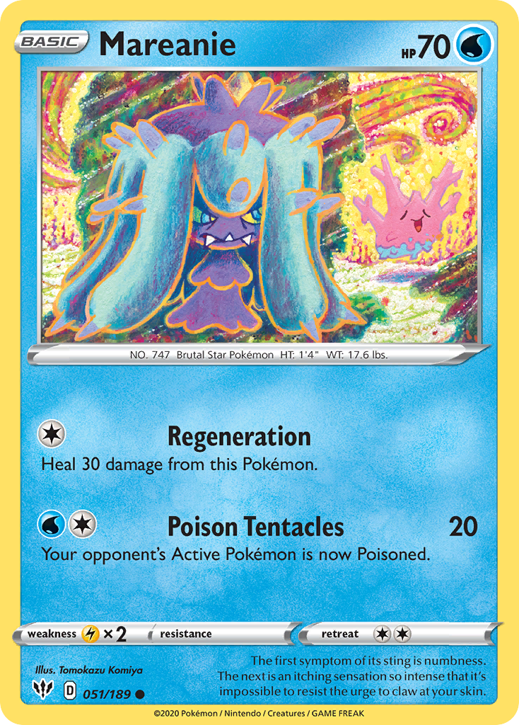 Mareanie (051/189) [Sword & Shield: Darkness Ablaze] | Mega City Incorporated