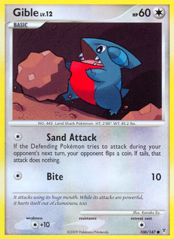 Gible (106/147) [Platinum: Supreme Victors] | Mega City Incorporated