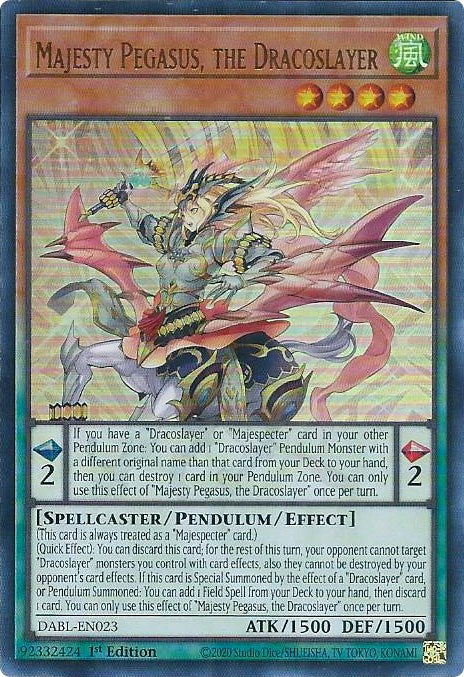 Majesty Pegasus, the Dracoslayer [DABL-EN023] Ultra Rare | Mega City Incorporated