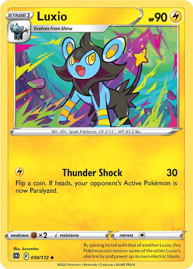 Luxio (050/172) [Sword & Shield: Brilliant Stars] | Mega City Incorporated