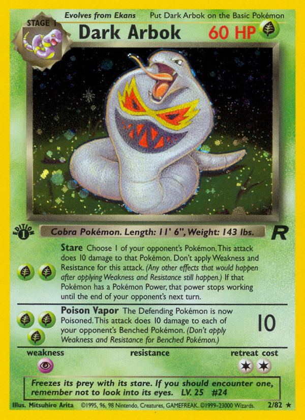 Dark Arbok (2/82) [Team Rocket 1st Edition] | Mega City Incorporated