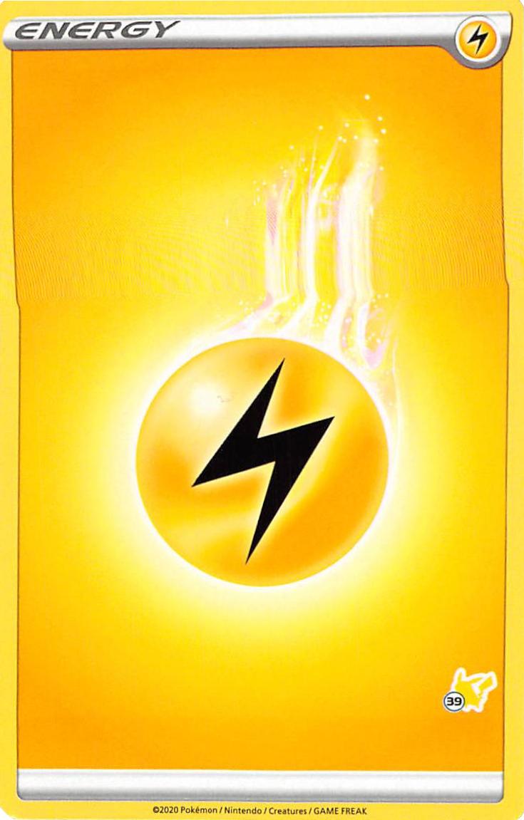 Lightning Energy (Pikachu Stamp #39) [Battle Academy 2022] | Mega City Incorporated