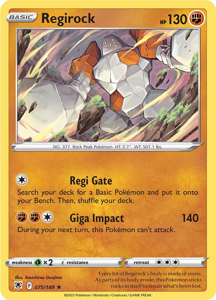 Regirock (075/189) [Sword & Shield: Astral Radiance] | Mega City Incorporated