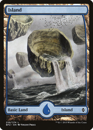 Island (258) - Full Art [Battle for Zendikar] | Mega City Incorporated