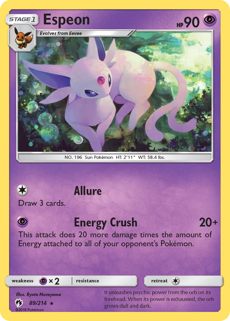 Espeon (89/214) [Sun & Moon: Lost Thunder] | Mega City Incorporated