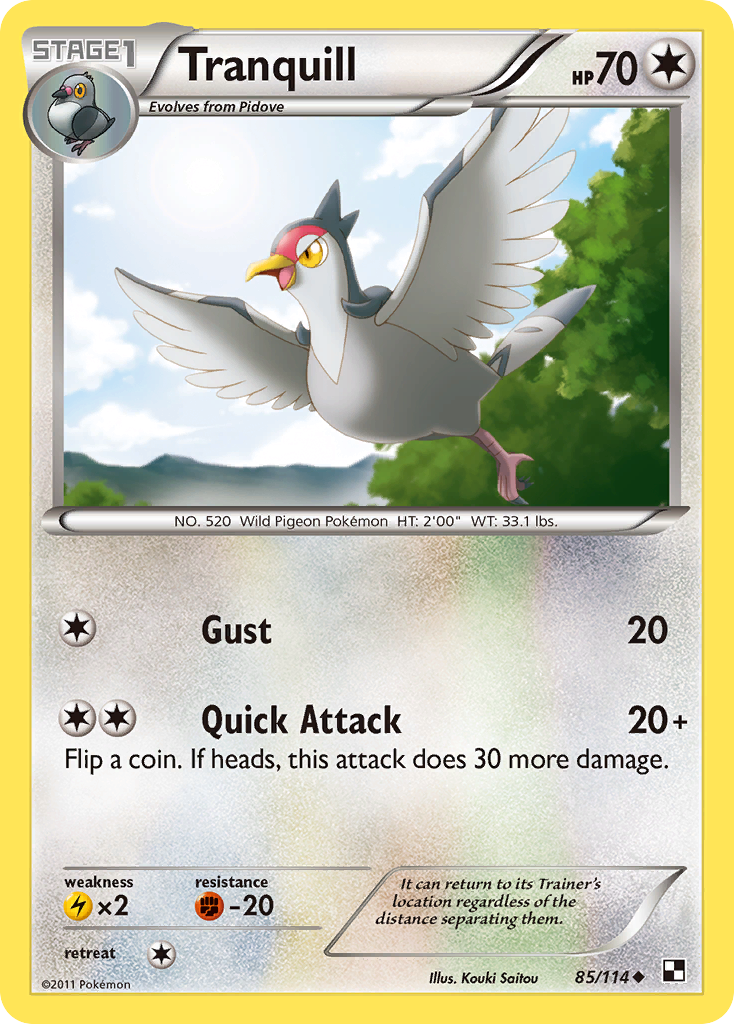 Tranquill (85/114) [Black & White: Base Set] | Mega City Incorporated