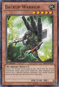 Backup Warrior [BP01-EN159] Starfoil Rare | Mega City Incorporated