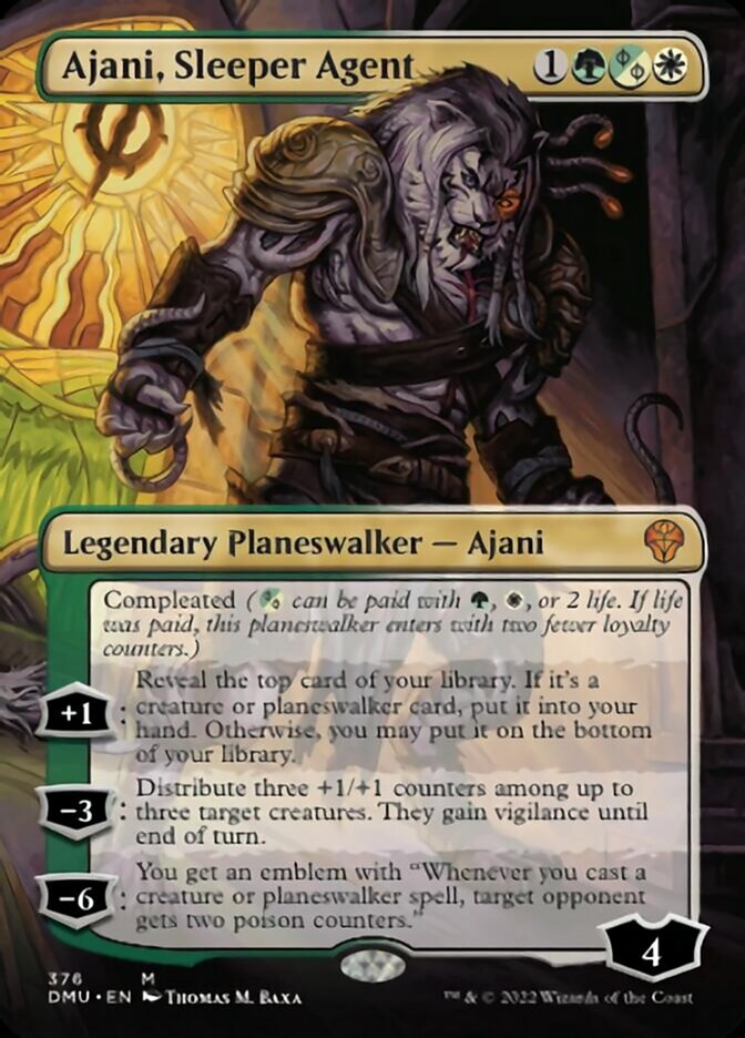 Ajani, Sleeper Agent (Borderless) (376) [Dominaria United] | Mega City Incorporated