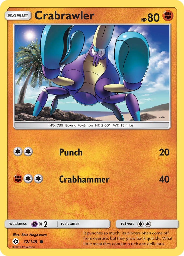 Crabrawler (72/149) [Sun & Moon: Base Set] | Mega City Incorporated