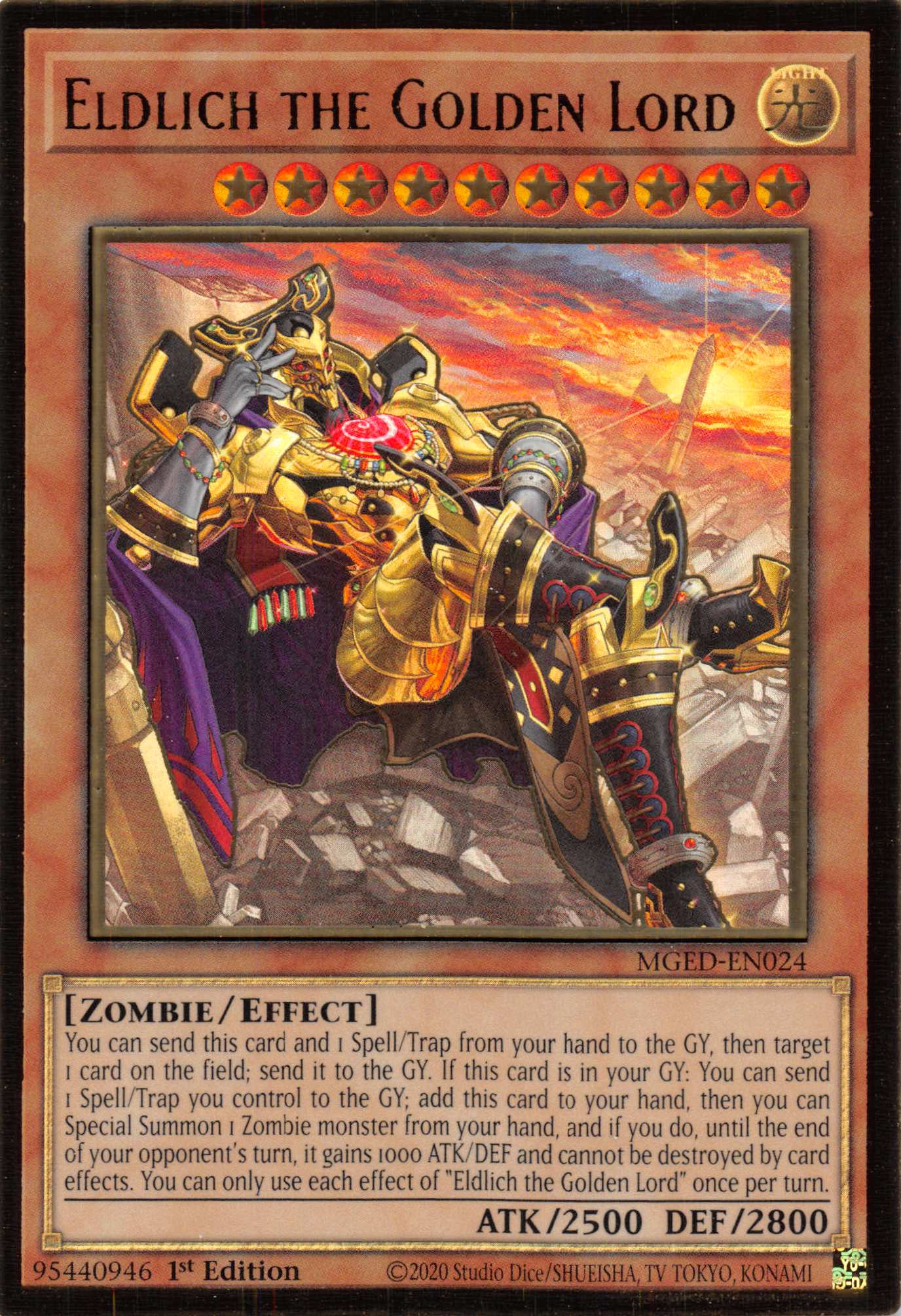 Eldlich the Golden Lord (Alternate Art) [MGED-EN024] Gold Rare | Mega City Incorporated