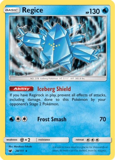 Regice (28/111) [Sun & Moon: Crimson Invasion] | Mega City Incorporated