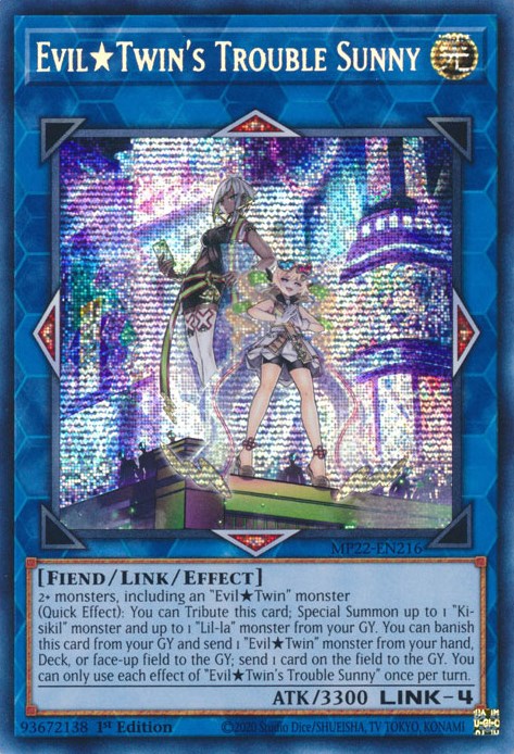 Evil Twin's Trouble Sunny [MP22-EN216] Prismatic Secret Rare | Mega City Incorporated