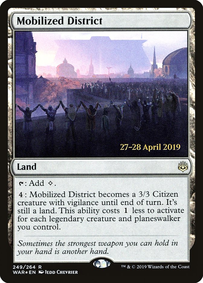 Mobilized District  [War of the Spark Prerelease Promos] | Mega City Incorporated