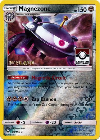 Magnezone (83/156) (League Promo 1st Place) [Sun & Moon: Ultra Prism] | Mega City Incorporated