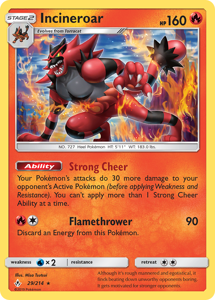 Incineroar (29/214) [Sun & Moon: Unbroken Bonds] | Mega City Incorporated