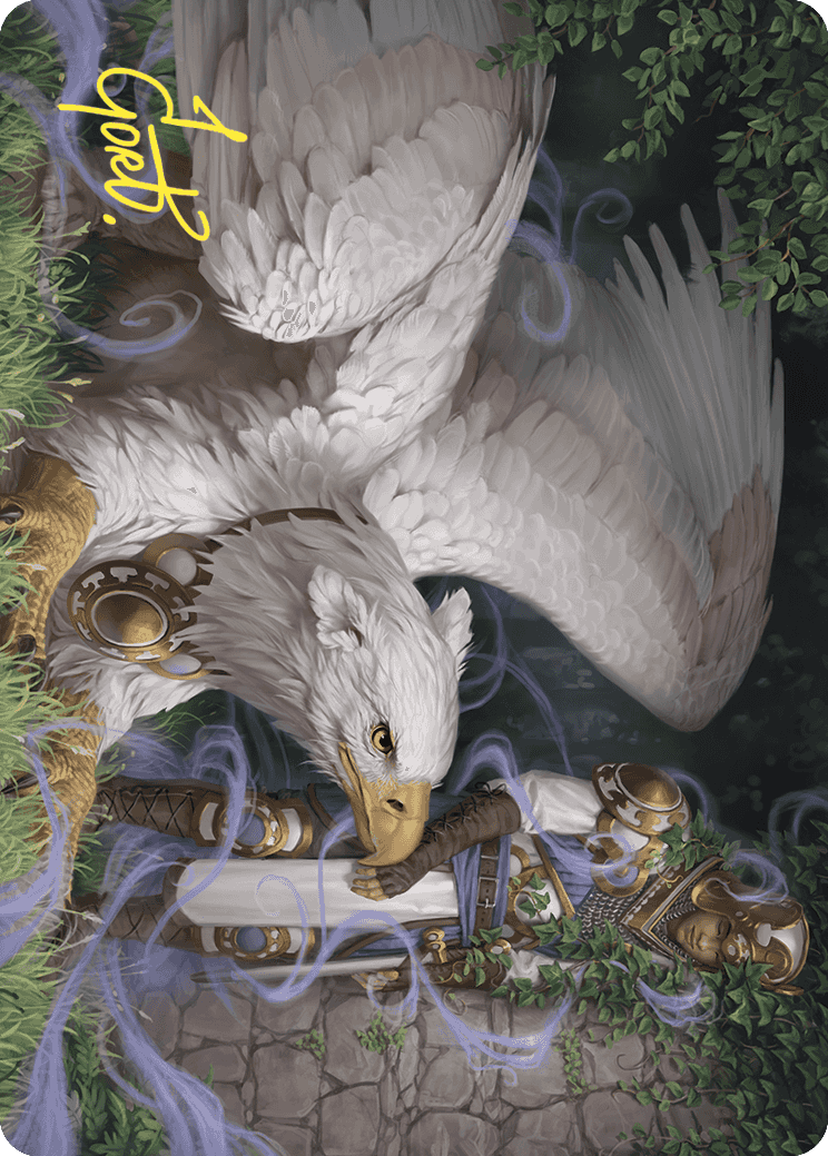 Dutiful Griffin Art Card (Gold-Stamped Signature) [Wilds of Eldraine Art Series] | Mega City Incorporated