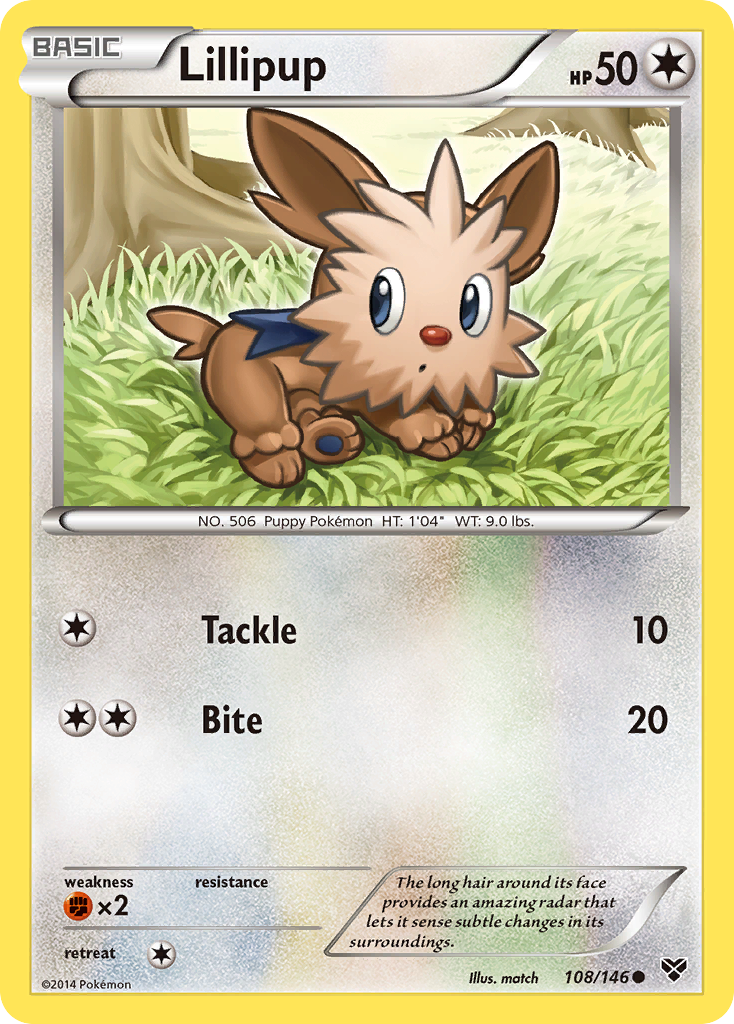 Lillipup (108/146) [XY: Base Set] | Mega City Incorporated