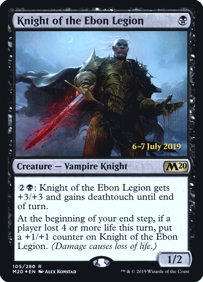 Knight of the Ebon Legion  [Core Set 2020 Prerelease Promos] | Mega City Incorporated