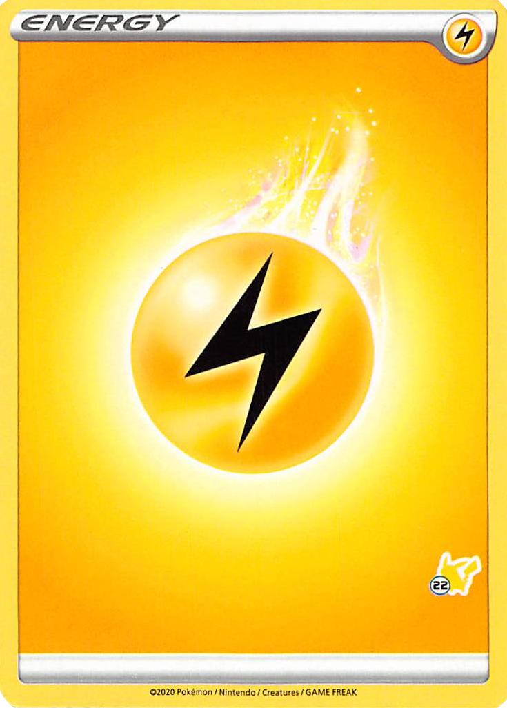 Lightning Energy (Pikachu Stamp #22) [Battle Academy 2022] | Mega City Incorporated