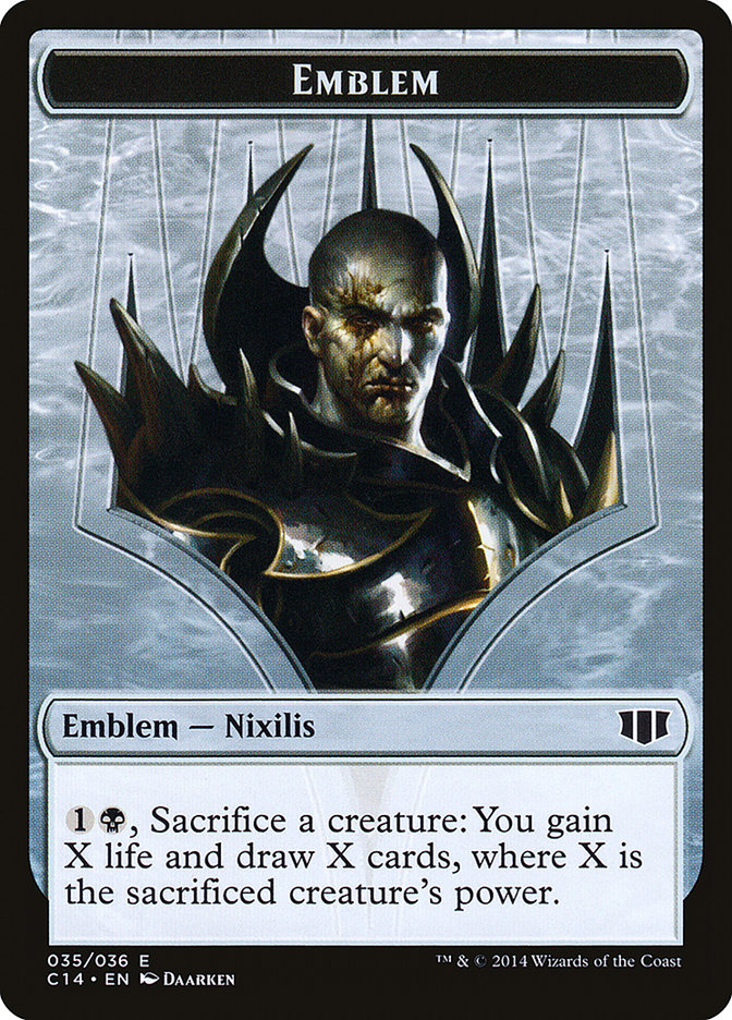 Ob Nixilis of the Black Oath Emblem // Zombie (016/036) Double-sided Token [Commander 2014 Tokens] | Mega City Incorporated