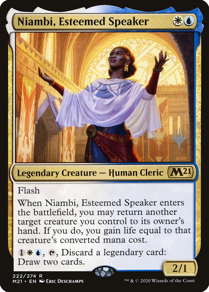 Niambi, Esteemed Speaker (Promo Pack) [Core Set 2021 Promos] | Mega City Incorporated