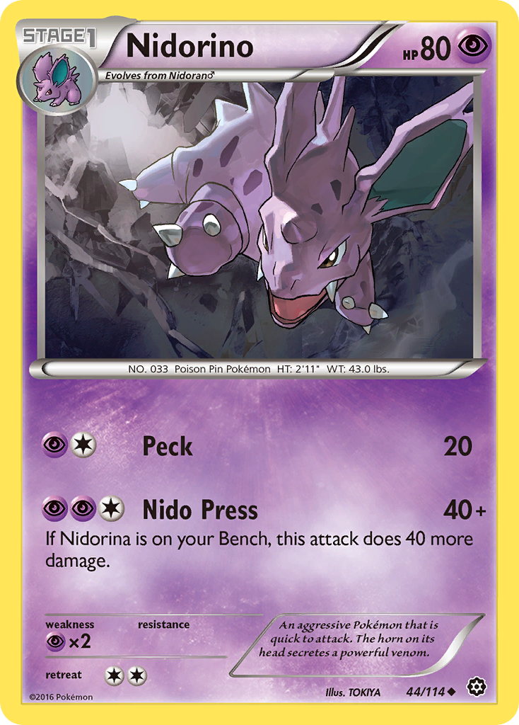 Nidorino (44/114) [XY: Steam Siege] | Mega City Incorporated