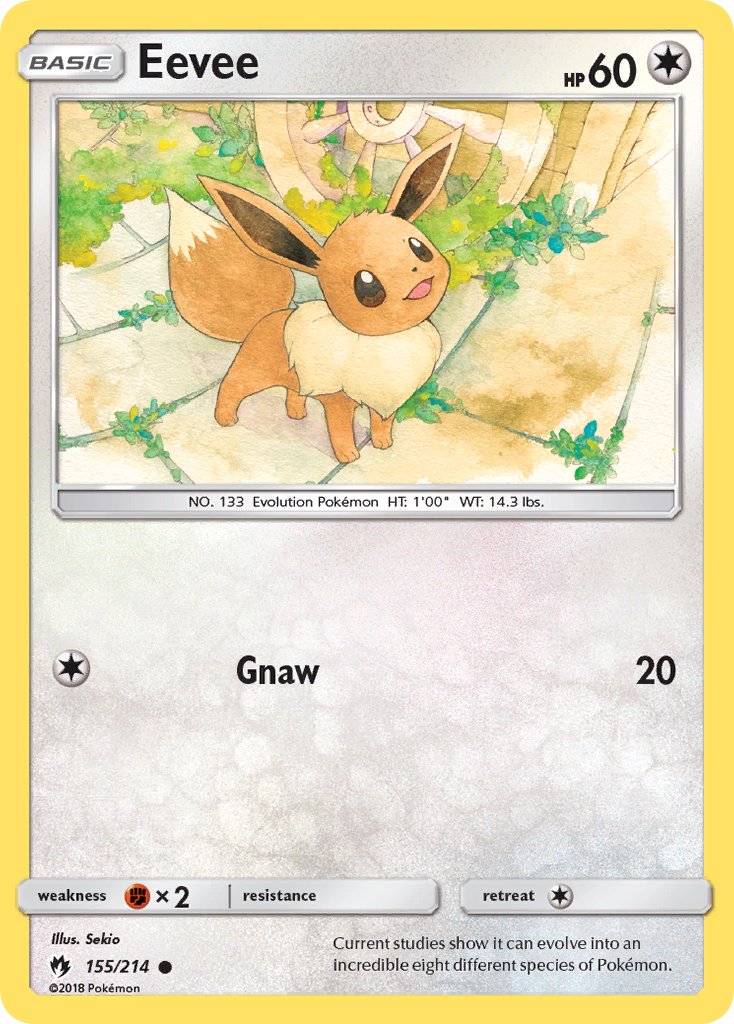 Eevee (155/214) (Let's Play, Eevee Cracked Ice Holo) (Theme Deck Exclusives) [Sun & Moon: Lost Thunder] | Mega City Incorporated