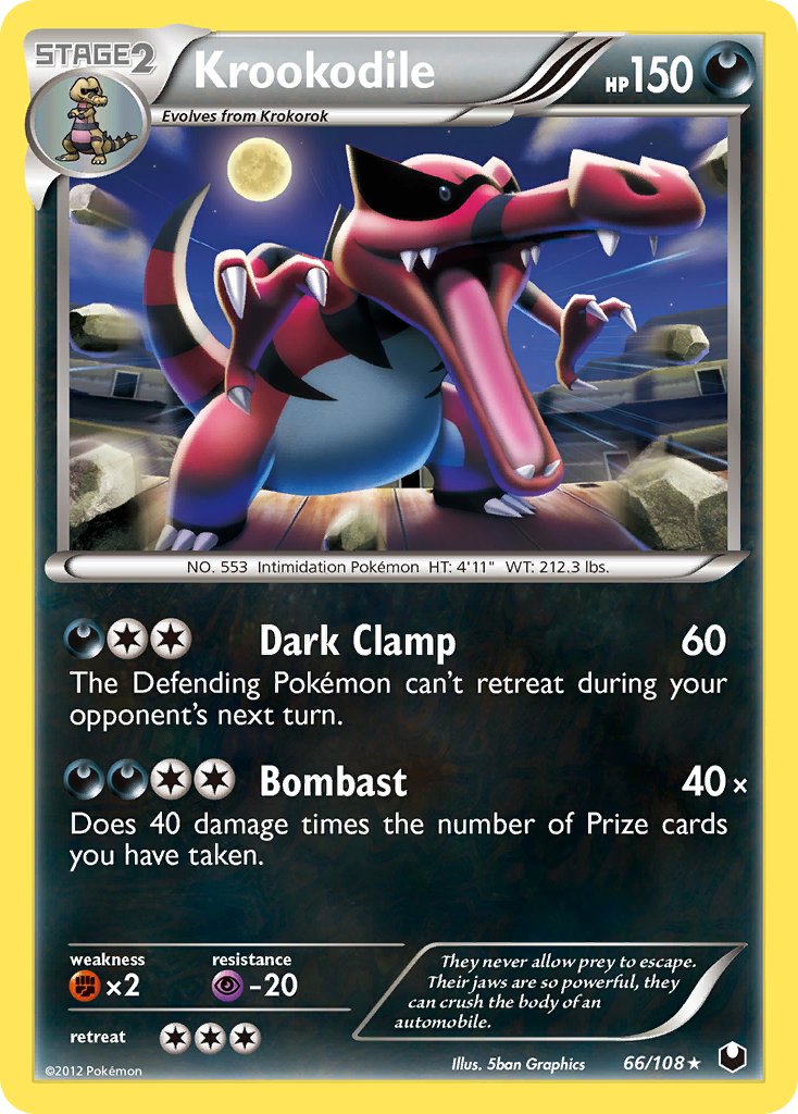 Krookodile (66/108) (Theme Deck Exclusive) [Black & White: Dark Explorers] | Mega City Incorporated