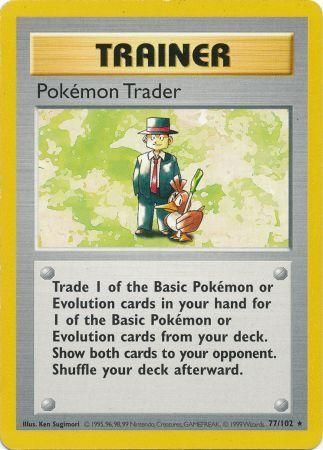 Pokemon Trader (77/102) [Base Set Shadowless Unlimited] | Mega City Incorporated