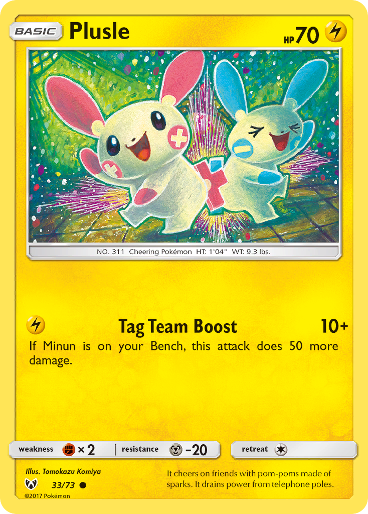 Plusle (33/73) [Sun & Moon: Shining Legends] | Mega City Incorporated