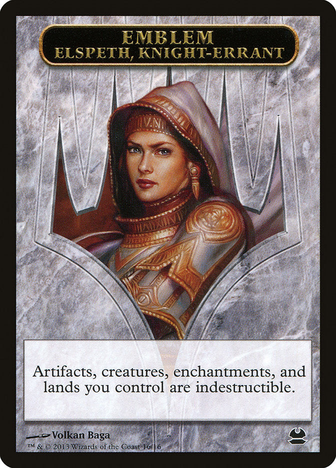 Elspeth, Knight-Errant Emblem [Modern Masters Tokens] | Mega City Incorporated